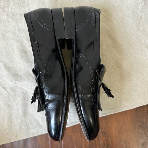 SALVATORE FERRAGAMO Kiltie Tassel Loafers Black Leather main image 13